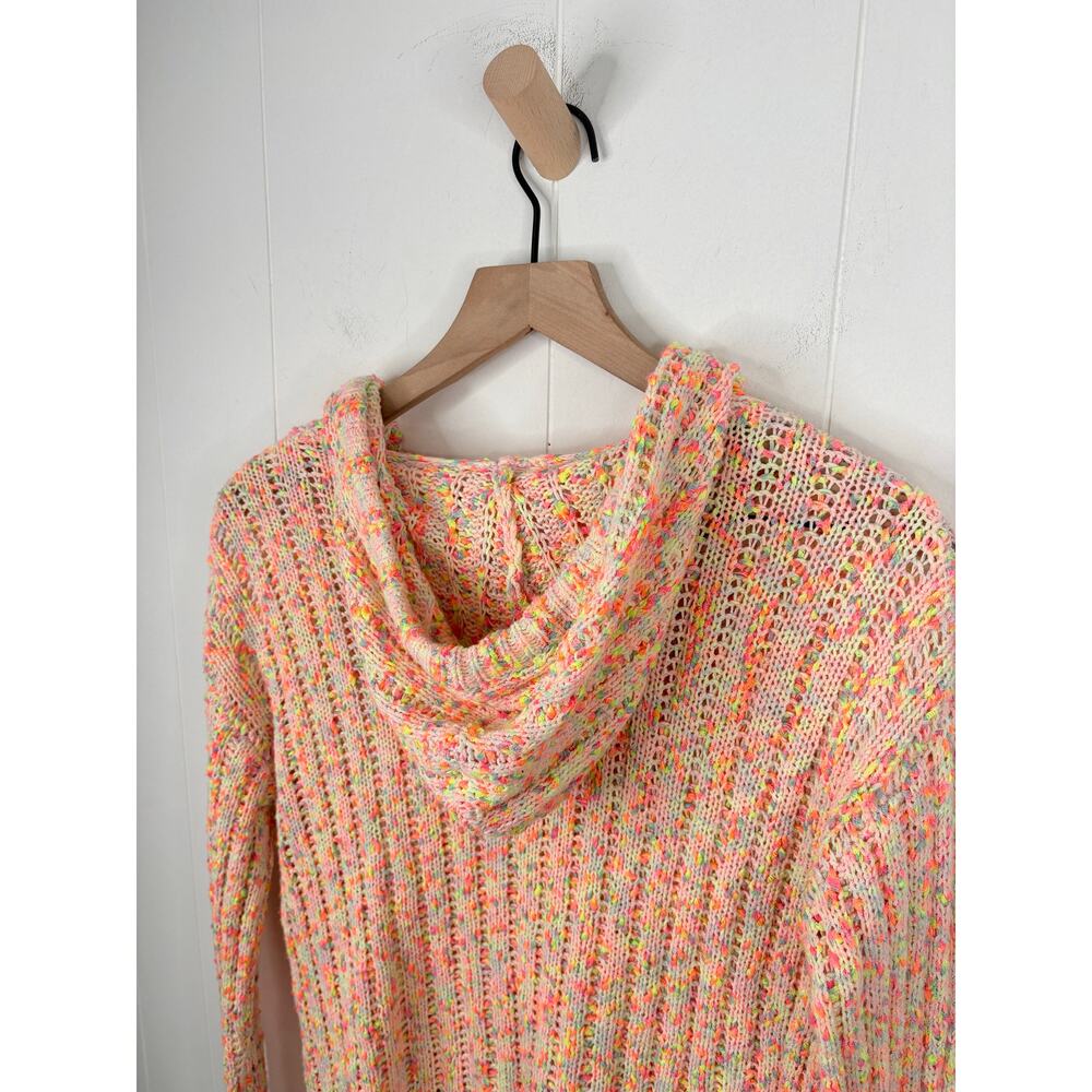 🧺 5 for $25 Sale Lisa Todd Skittles Confetti Knit Hoodie Sweater Size XS Orange - Picture 9 of 11